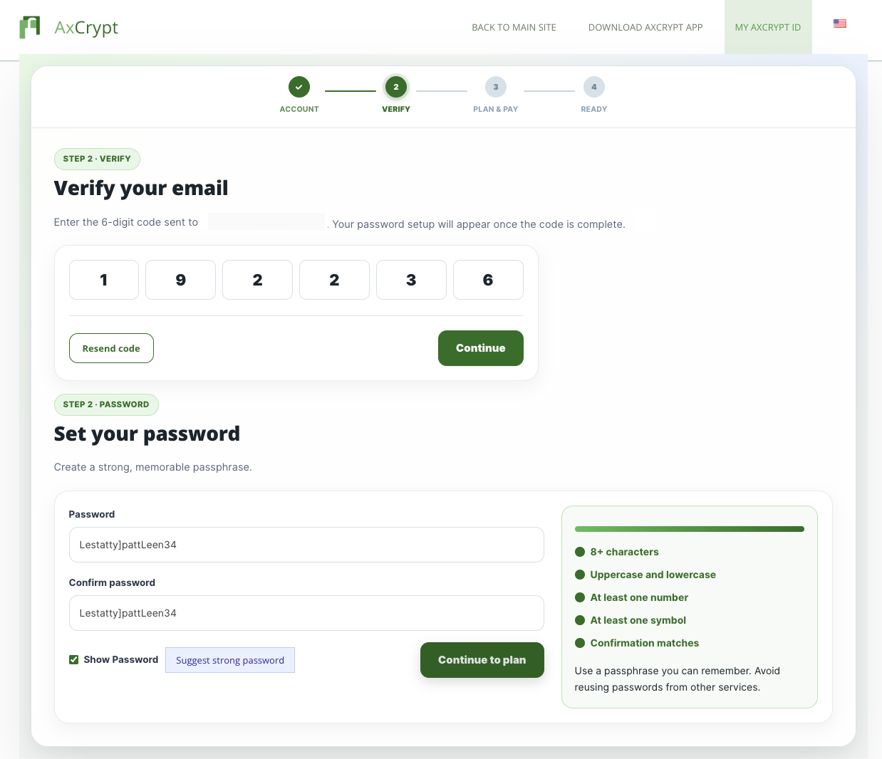 Set Your Password